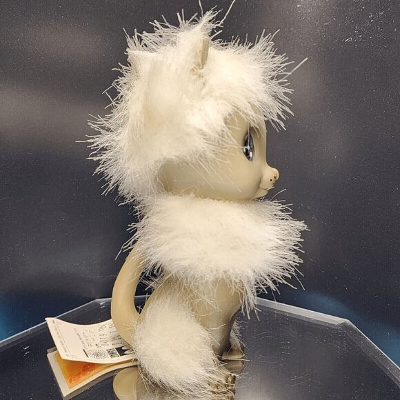 Siamese Cat Kamar Green Eyes Mimi 1968 Vintage Fuzzy Hair Rubber Toy Japan Big E - Picture 6 of 10